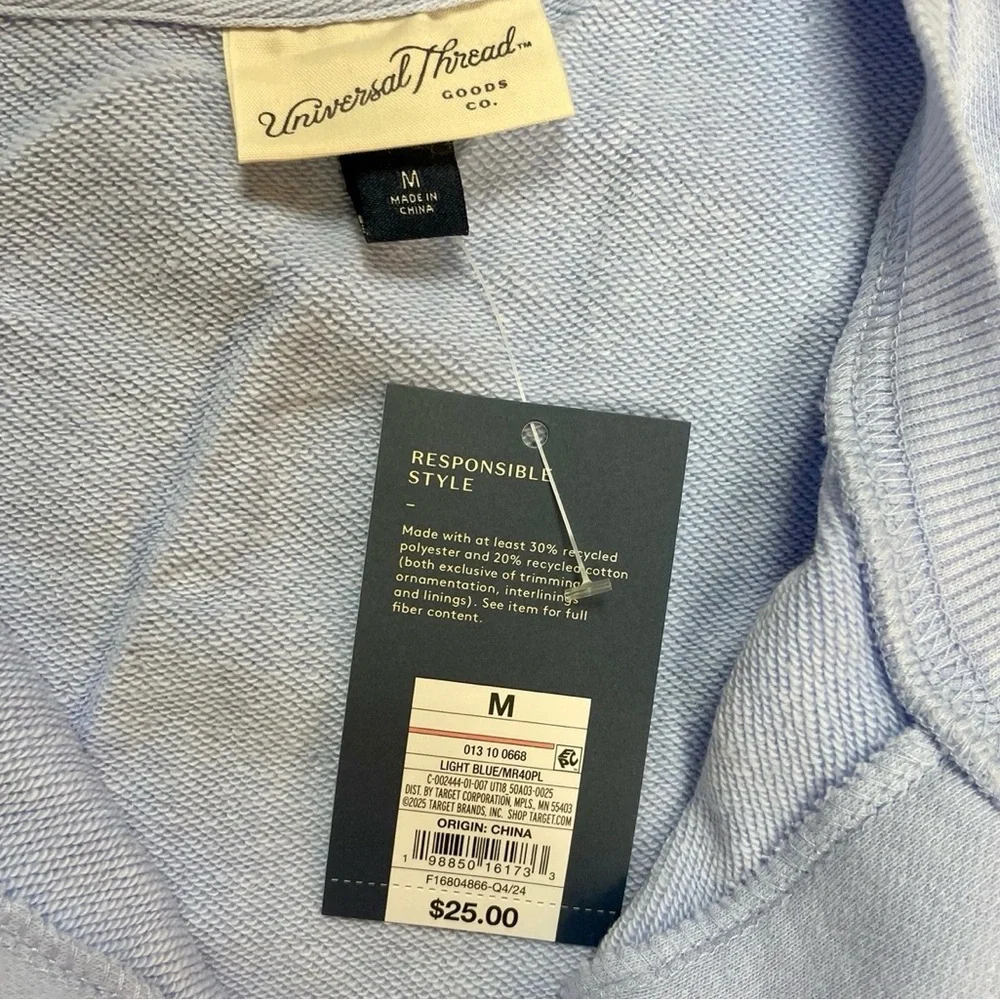 NWT Universal Threads French terry jersey lounge set cardigan and shorts size M - Picture 8 of 14